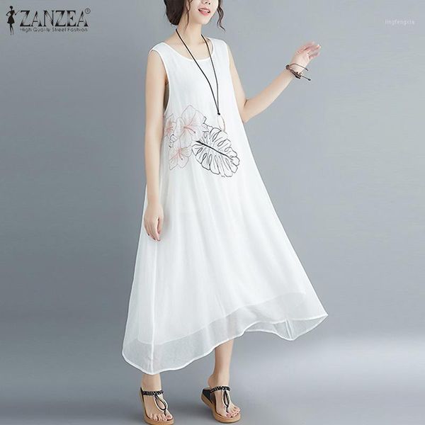 

elegant embroidery maxi dress zanzea 2020 casual women's summer sundress casual floral maxi vestidos female robe plus size 5xl1, Black;gray