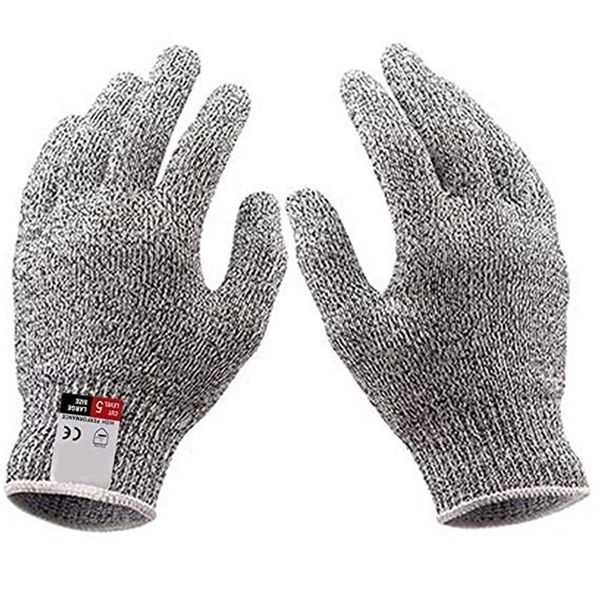 

cut-resistant knife anti-cutting hand gloves food grade level 5 cut protection finger safety kitchen glove gga2722
