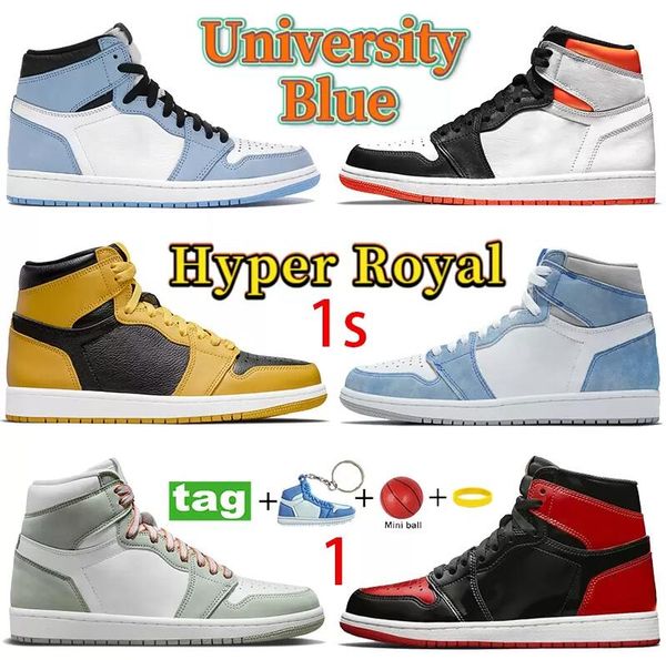 

mid 1s 1 hyper royal university blue basketball shoes electro orange shadow 2.0 silver toe twist light smoke grey sneakers mens womens train