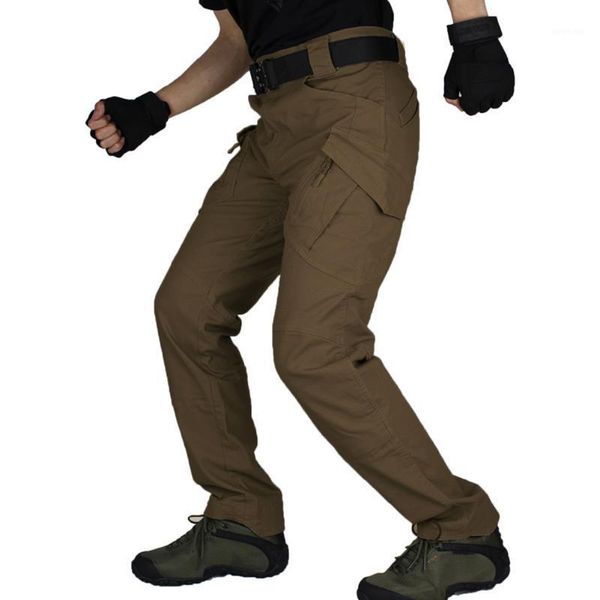 

men's tactical combat pants outdoor work cargo casual pants cutton workwear trousers1, Black