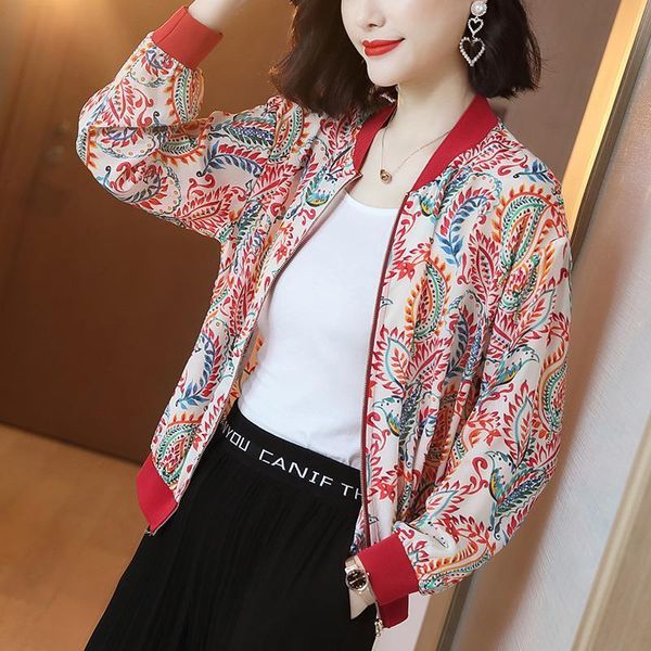 

women's jackets european trend imitation silk jacket women autumn korean style slim long-sleeved zipper baseball uniform, Black;brown