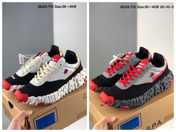 

2020 высокого качества mens ботинки женщин моды кроссовки роуз обуви тела низкий черный белый ispa перегнуть палку дизайн открытый обувь спо