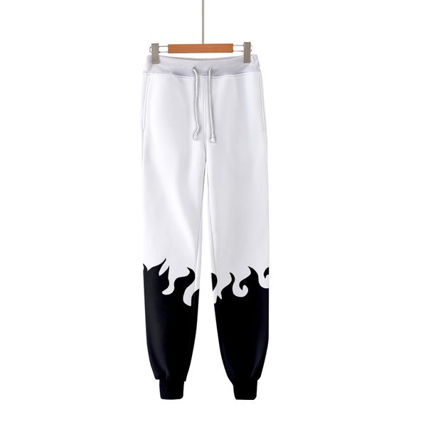 

mens naruto printed colorful pants hip hop trousers popular kpop fashion casual warm male pants, Black