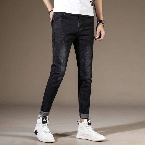 

and winter jeans loose straight autumn men's long pants casual fashion brand, Blue
