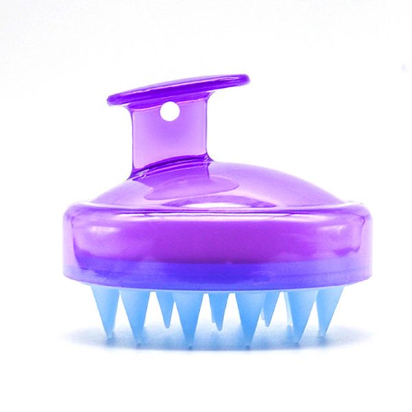 

hair scalp massager shampoo brush hair washing comb silicone head massage scalp shampoo shower brush bath relaxation cleaning brush beauty, Silver