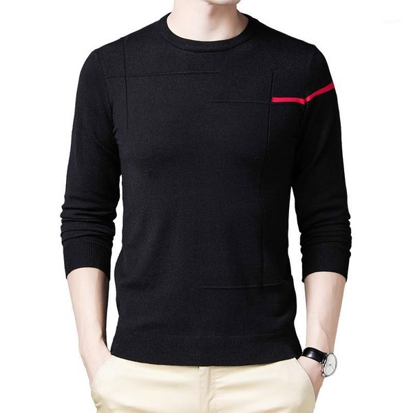 

fuodrao new thin sweater men solid color autumn knitted sweaters slim fit pullover pull homme casual jumper men clothes y2551, White;black