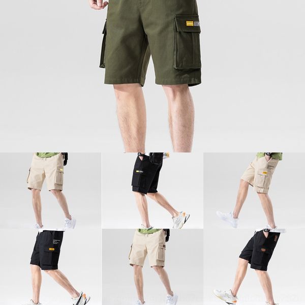 

q5d2k youth shorts men's clothes summer overalls fashion brand loose thin capris men's 2020 casual pants pantswork korean casual p, Blue