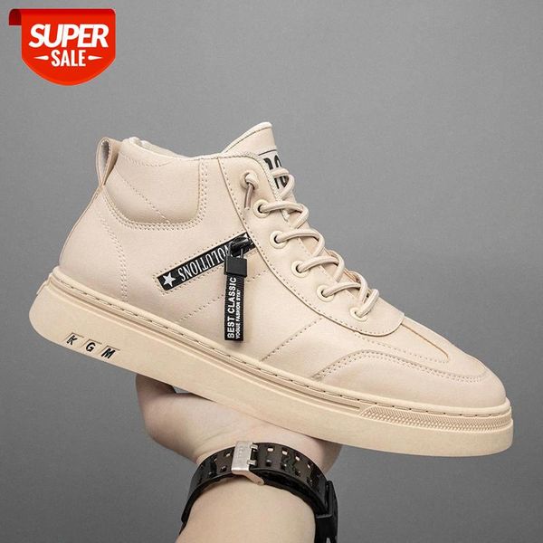 

men's high fashion leather sneakers trend comfortable man casual shoes outdoor non-slip breathable men shoes #b36l