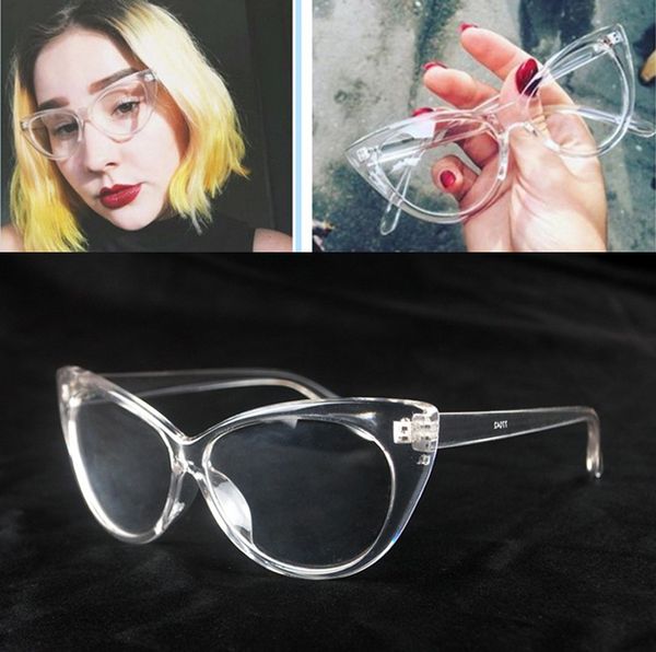 

sunglasses jackjad 2021 fashion transparent frame cat eye women brand design classic vintage sun glasses feminino, White;black