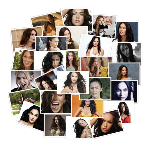 

30pcs/set megan fox waterproof stickers for lapbike waterbottle case sticker