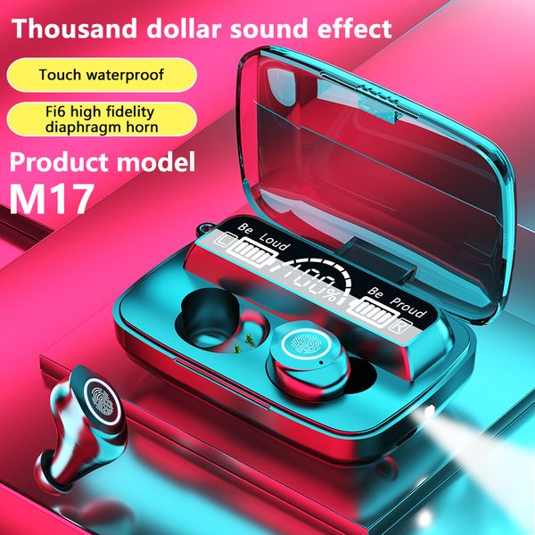 

touch wireless bluetooth earphones tws v5.1 stereo earphones m17 wireless bluetooth earbuds in-ear earbud for all smart phone