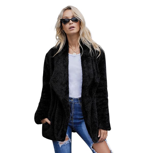 

china factory seller fleece jacket faux fur coat woman winter