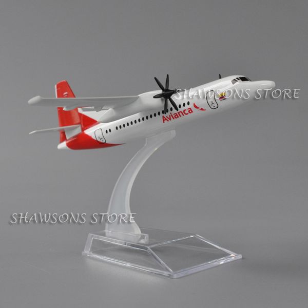

diecast metal 1:180 plane model toys fokker f50 avianca airliner 16cm miniature replica
