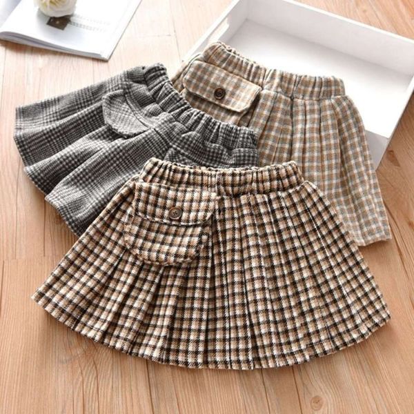 

winter short foreign sle pleated skirt girl's autumn children's drs, Blue