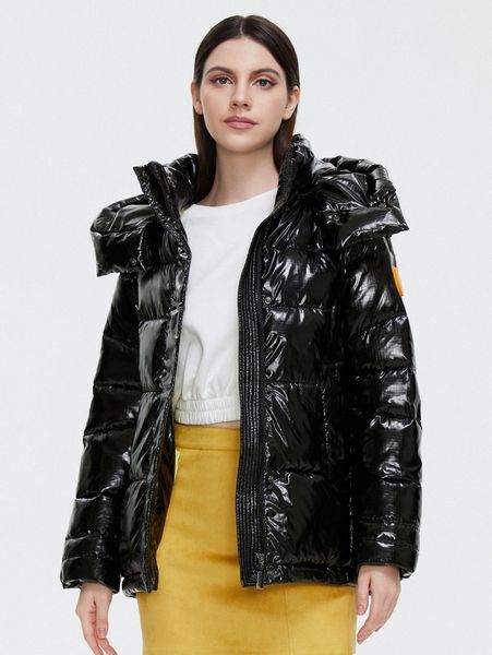 

gasman zip up letter graphic patched hooded winter coat s0fx#, Black