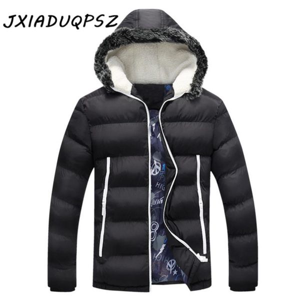 

new design 2020 plus size -3xl long winter men jacket with fur hood men's clothing casual jackets thickening parkas male coat, Tan;black