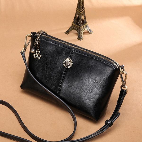 

cross body brand design luxury handbags fashion leather soft all-match shoulder bag messenger clutch oil wax pouch