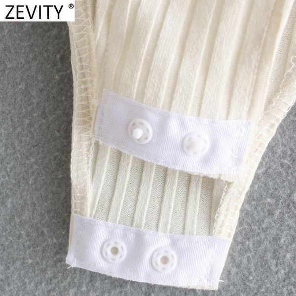 

zevity women fashion shoulder padded v neck slim bodysuits autumn female long sleeve chic playsuits siamese romper ls7347 q1219, Black;white