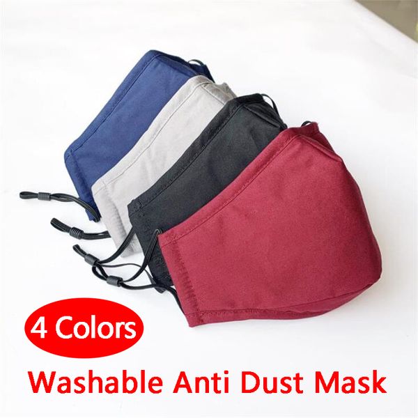 

washable anti dust mask windproof mouth-muffle bacteria proof cotton pm2.5 mask mouth anti-fog haze keep warm face care masks, Black