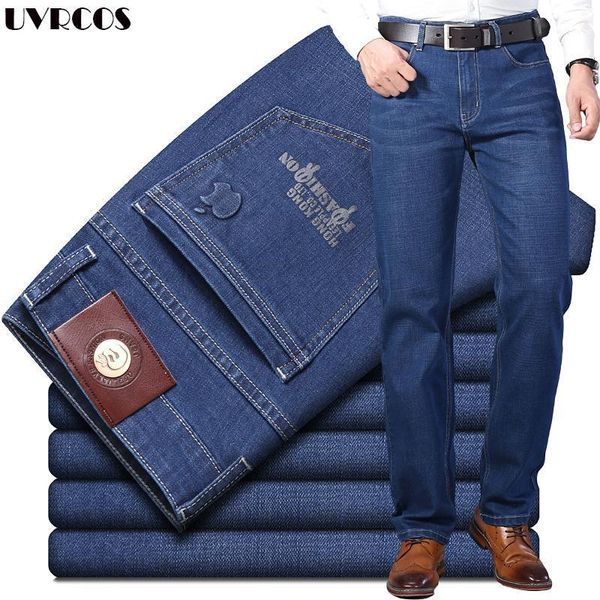 

men's jeans men's business classic 2021 spring and autumn tight stretch straight1, Blue