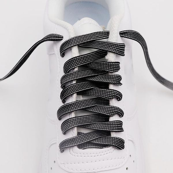 

shiny double color lacet 9mm combination black red 120cm trendy shoelaces men women jumpman sneaker 2022 ropes easy boots custom, White;pink