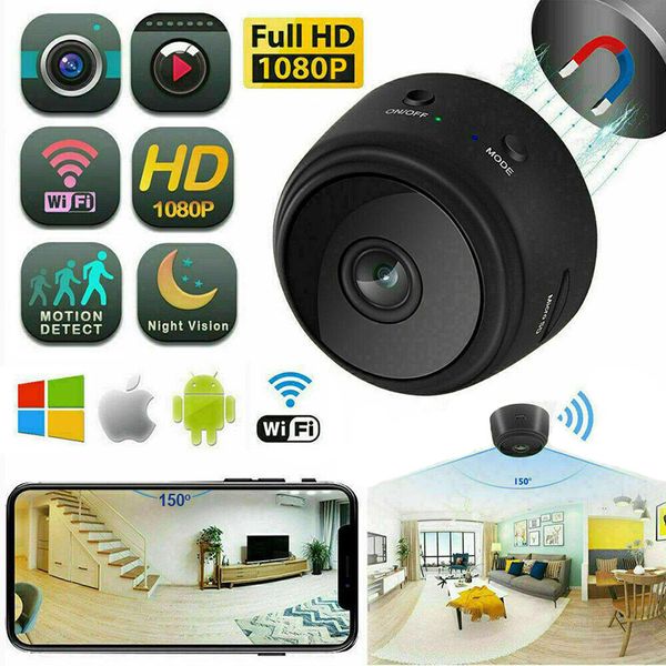 

a9 mini camera monitor full hd 1080p wifi wireless app control support 128gb tf night vision smart home car micro webcam phone video camcord