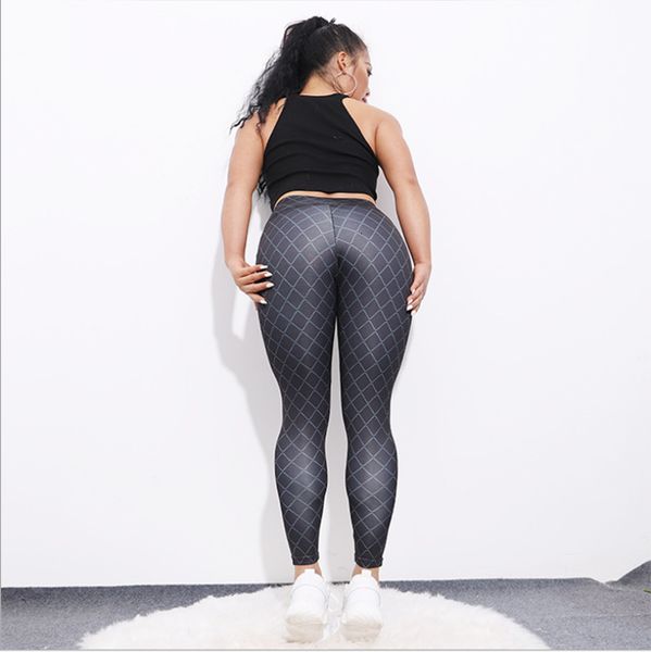 

camouflage sports fitness yoga leggings women's mesh printing pants, Black