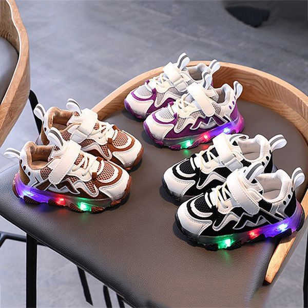 

kids non-slip soft bottom baby sneakers casual flat children optional size girls boys sports shoes footwears, Black