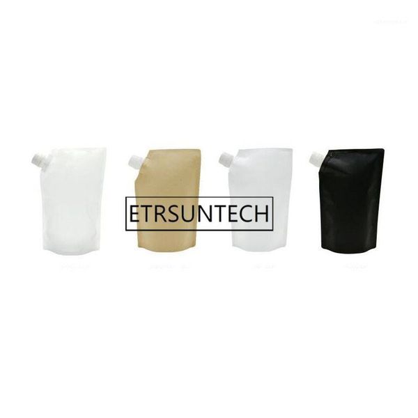 

100pcs kraft paper doypack bag coffee nut milky packaging bag plastic nozzle spout1