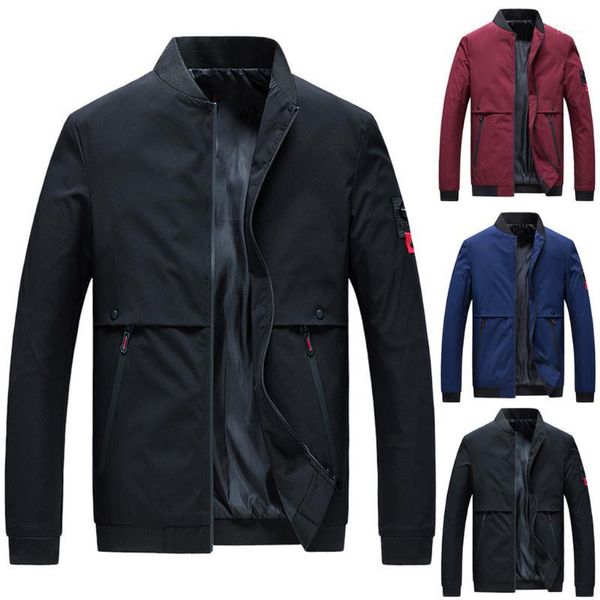 

2019 new solid color s summer skateboard stylish men's autumn winter style windproof individual jacket #8121, Black;brown