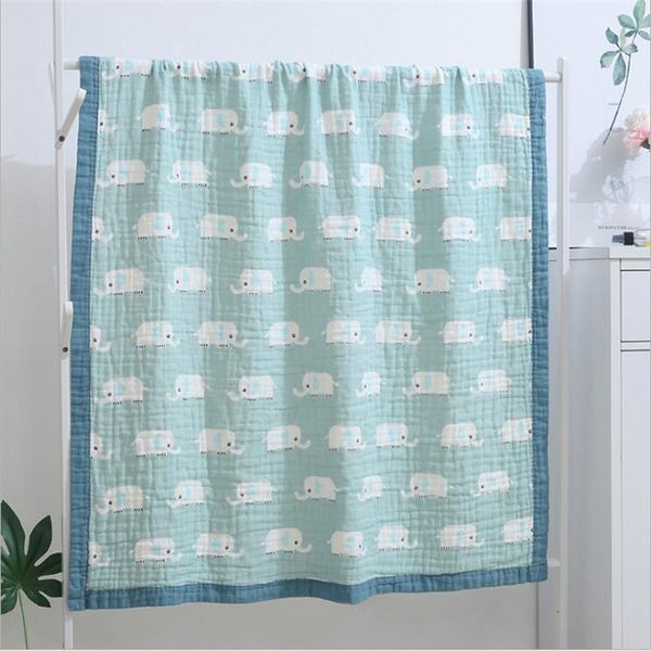 

120* muslin swaddle baby blankets 100% cotton newborn baby blanket 6 and 4 layers kids blanket baby bedding blanket lj201014