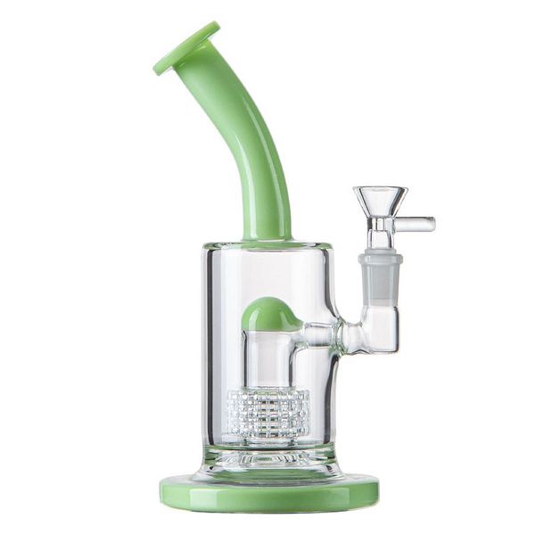 Colorido matriz cúpula perc narguilés 8,6 polegada de vidro heady bongs splash guarda birdcage percoladores tubos de água verde azul rosa roxo petróleo