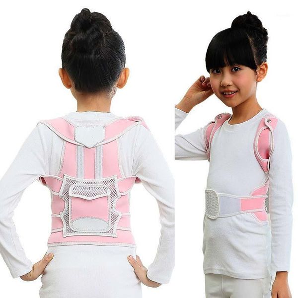 

back support kids tlinna children belt posture corrector shoulder corset protection braces for girl boy1, Black;blue