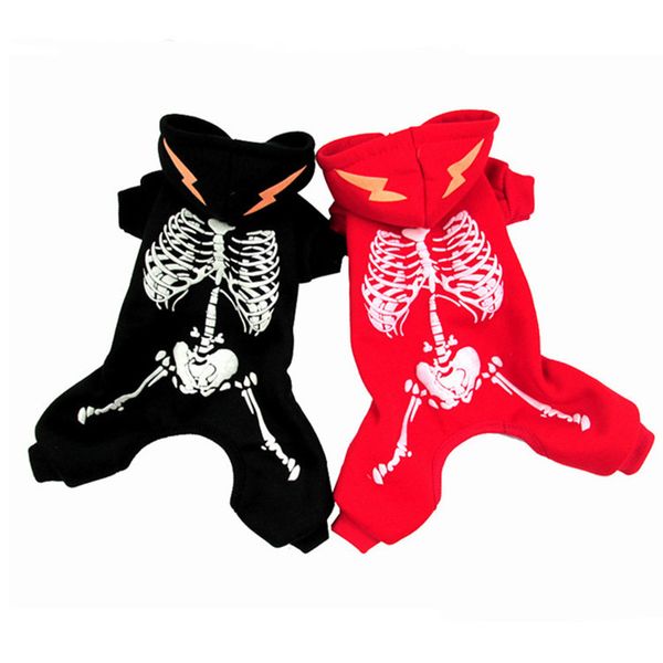 

pet clothing fashion casual teddy vip the new dog coat luminous dinosaur skeleton halloween dog clothes factory direct sales