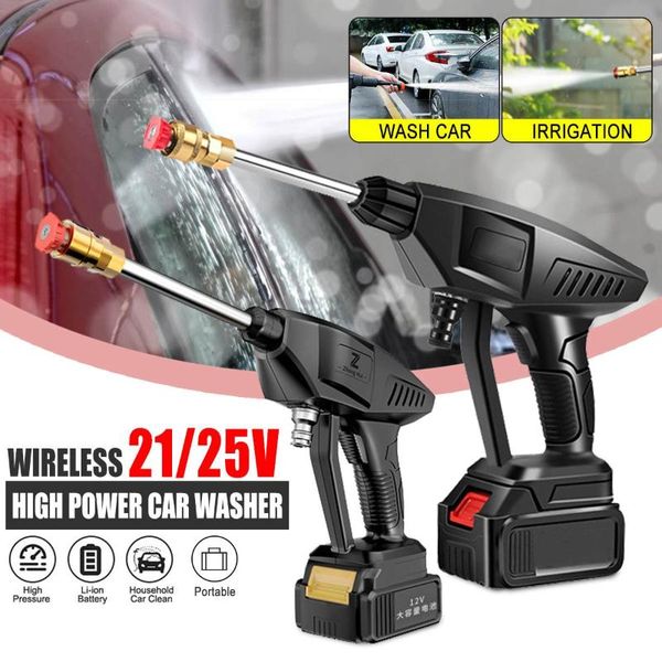 

car washer 25v 156w/240w cordless high pressure machine gun handheld auto spray powerful garden water jet