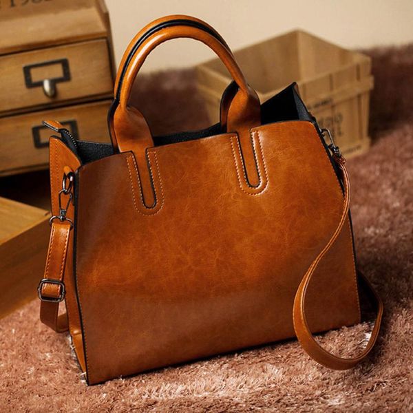 

2020 large capacity soft pu leather women handbag two pieces female shoulder bag girls messenger bag casual women tote bags