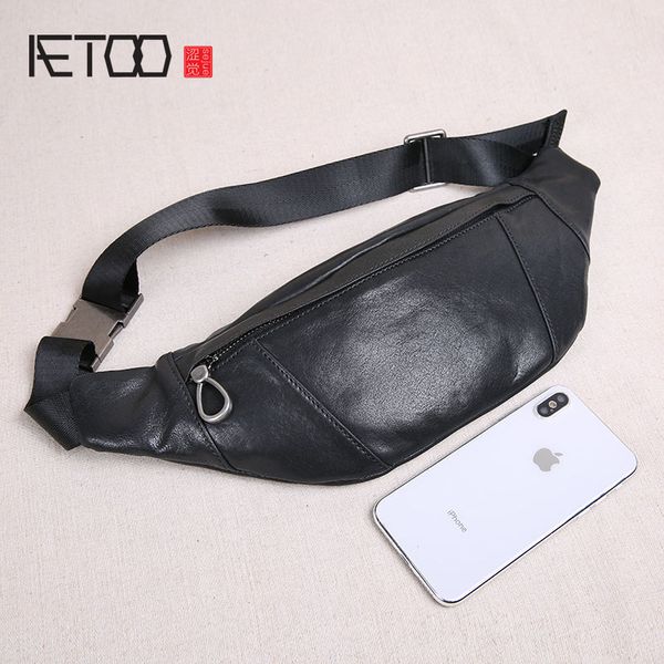 

aetoo men's leather handbags, head leather casual business simple large-capacity briefcase, young men's computer bags