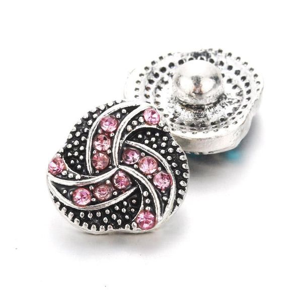 

10pcs lot windmill style snap jewelry 12mm snap buttons with rhinestone charm button fit snap bracelets bangles for women h sqczgy
