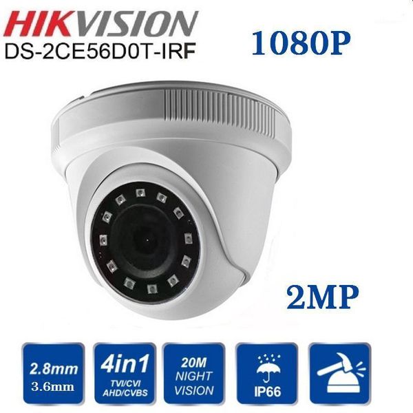 

hikvision ds-2ce56d0t-irf cvbs/ahd/ctv/tvi 4 in 1 hd camera 1080p 2mp with ir indoor/outdoor security video surveillance camera1