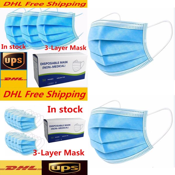 

disposable thick 3-layer face masks with shipping earloops for salon home use comfortable mask super fast del outletm78b
