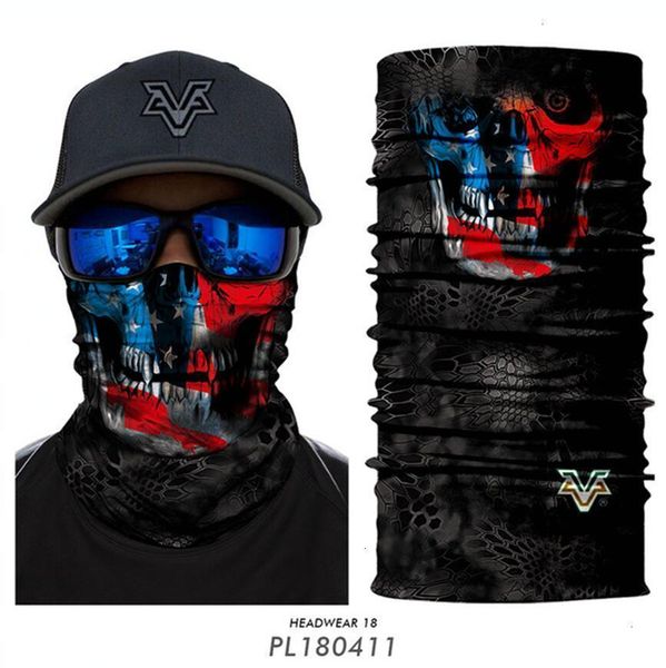 

magic skull half face riding mask scarf 10 styles 3d seamless sport cycling fishing bandana headband men women masks ooa7822