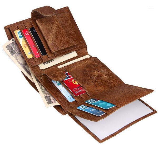 

wallets men wallet genuine leather big capacity male cuzdan coin purse vertical portomonee perse1, Red;black