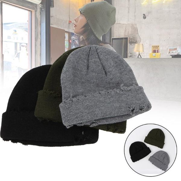 

knitted slouchy beanie hat winter warm fashion baggy skull cap gifts k21