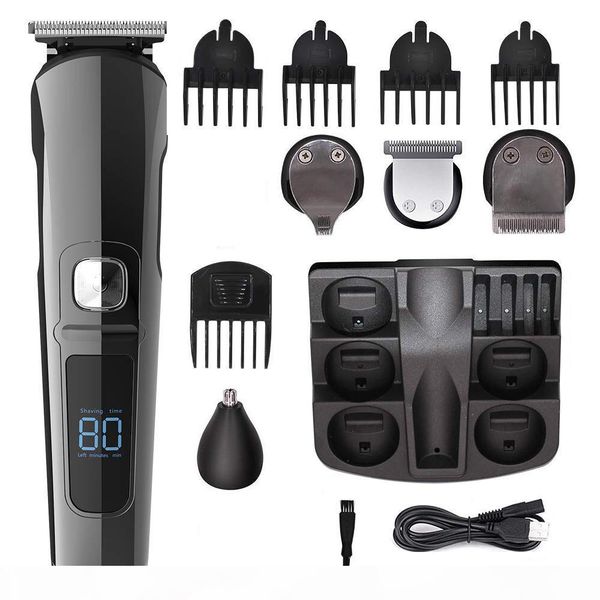 

профессиональный цифровой триммер аккумуляторная электрическая машинка для стрижки волос с низким уровнем шума для мужчин аккумуляторный стр