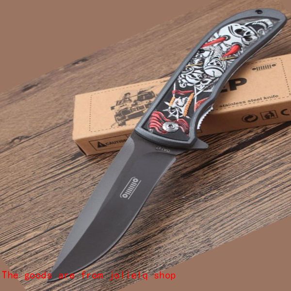 

hight 5cr13mov quality handle wholesale steel 3d image blade beautiful lines folding knife tactical knife camping qynf yhmow