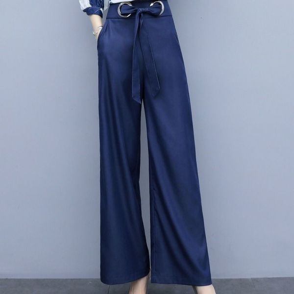 

2021 new a woman's garment/suit spring and summer two-piece casual print shirt big leg-long women's suit jf9x, White