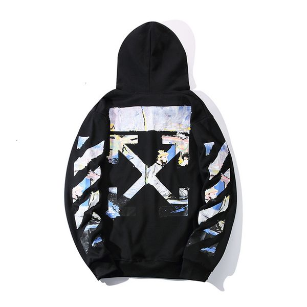 

hoodie letter graffiti hoodie men and women couple coat ilob, Black