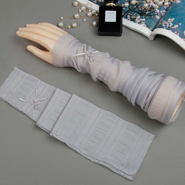 

cover arm lace summer sunscreen long ice sleeve cycling gloves spring and autumn driving sleeve women' thin arm sleeve, Blue;gray