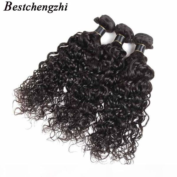 

9a peruvian virgin hair water wave indian loose deep wave human hair extensions brazilian indian water wave hair weave bundles, Black
