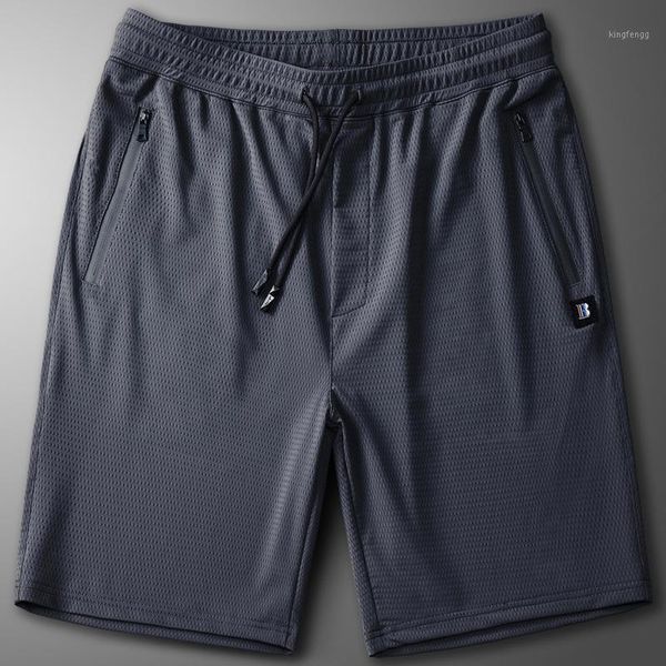 

summer ice touch mesh hollow out quick dry shorts men breathable elastic waist plus size 5xl 125kg beach shorts1, White;black